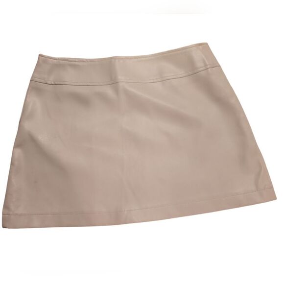Vintage 90s does 70s white pleather‎ mini skirt women's size large - Picture 7 of 7
